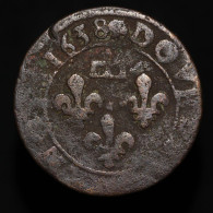 France, GASTON D'ORLÉANS, Double Tournois, 1638, Dombes - Dombes