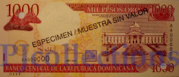 DOMINICAN REPUBLIC 1000 PESOS ORO 2000 PICK 163s SPECIMEN UNC NUMBER "0494" - Dominicaine