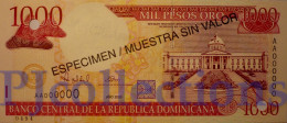 DOMINICAN REPUBLIC 1000 PESOS ORO 2000 PICK 163s SPECIMEN UNC NUMBER "0494" - Dominikanische Rep.