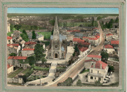 CPSM Dentelée - (40) TARTAS - Vue Aérienne Du Quartier De L'Eglise Dans Les Années 60 - Carte Colorisée - Tartas