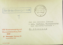 DDR: NfD-Brief MEININGEN 1 Vom 19.4.78 Abs: VEB Wasserversorgung U Abwasser WAB Meiningen An Rat Des Kreises Ilmenau - Lettres & Documents