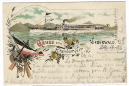 Niederwald Bei Rüdesheim - GRUSS Vom Rheidampfer  ( Schiff ) - Rheingau