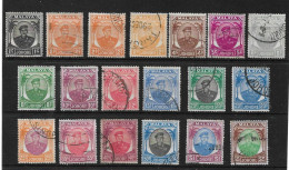 MALAYA - JOHORE 1949 - 1958 TO TOP VALUE BETWEEN SG 133 AND SG 147 FINE USED 19 ALL DIFFERENT STAMPS - Johore