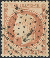 YT N° 31 Empire Dentelé 40 C Orange - Obli. Etoile 1 - 1863-1870 Napoléon III Lauré