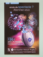 RUGBY - Ballon Feu D'artifice - Top 14 - Montpellier Hérault Rugby Club - Carte Publicitaire Saison 2009/2010 - Rugby