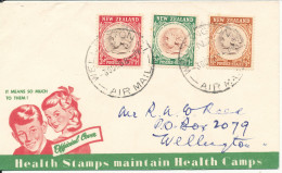 New Zealand FDC 3-10-1955 Health Stamps Complete Set Of 3 With Cachet - FDC