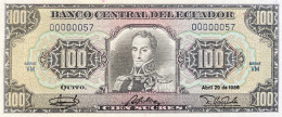 Ecuador 100 Sucres, P-123 (29.04.1986) - 00000057 - UNC - Equateur