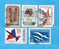 (Us.7) Argentina -° 1949-1963 - Poste Aérienne -  . Yvert. P.a.33-48-105-93-50.  Used - Luftpost