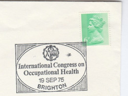 1975 OCCUPATIONAL HEALTH Congress Cover BRIGHTON  Event GB Stamps Medicine - Médecine