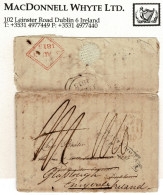 Ireland Monaghan Maritime USA 1815 Letter From Albany NY To Glasslough Via Dublin, With LIVERPOOL/SHIP LETTER - Préphilatélie