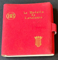 CREXP317 CARTERA CON MEDALLA CATALUÑA 40 GRAMOS PROOF - Professionali/Di Società