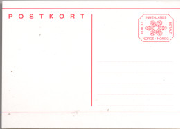 Norwegen Postkarte Ganzsache Innenlands Betalt Linien Postfrisch; Norway Stationery MNH - Enteros Postales