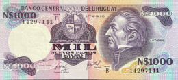 Uruguay 1.000 Nuevos Pesos, P-64b (1981) - UNC - RARE Series B Banknote - Uruguay