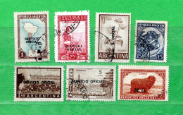 (Us.7) Argentina -° 1935-1954 - SERVICIO OFICIAL - Lotto Di 7 Francobolli.  Used - Used Stamps