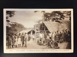 SP CPA GABON / EGLISE D'ANNEXE SAMKITA A NENGE JOHN LA VEILLE D'UNE FETE DE COMMUNION / SANS CORRESPONDANCE - Cartas & Documentos