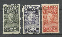 BELGISCH KONGO Congo Belge 1928 Michel 95 - 97 * Henry Stanley - Unused Stamps