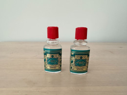 4711 EDC 4 Ml  Dop Ribbel 2x - Miniaturen Flesjes Dame (zonder Doos)