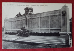 CPA -  Cambrai - Monument Aux Morts - Cimetière De La Porte De Paris - Cambrai