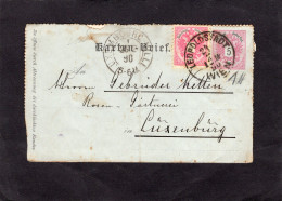 Entier Postal 1890 Avec Timbre YT 42 En Complément - Cachet LEOPOLDSTADT - WIEN - Carte-Lettere