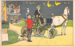PUBLICITE - Biere La Meuse - Illustration Avec Calèche Et Major D'homme - Alcool - Carte Postale Ancienne - Publicidad