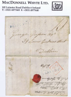 Ireland Cavan 1833 Lettersheet To Dublin Rated "10" With BALLYCONNELL/PENNY POST In Blue, And Again On Flap - Prefilatelia