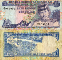 Brunei / 1 Ringgit / 1991 / P-13(b) / VF - Brunei