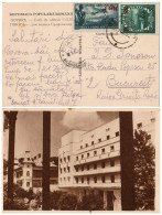 ROMANIA : 1952 - STABILIZAREA MONETARA / MONETARY STABILIZATION - POSTCARD MAILED With OVERPRINTED STAMPS - RRR (am373) - Briefe U. Dokumente