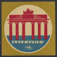 INTERFLUG - Aviation - Luggage Label 9 X 9 Cm (see Sales Conditions) 08625 - Baggage Labels & Tags