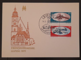 SD)1971, GERMAN DEMOCRATIC REPUBLIC, POSTCARD, BUILDING, SPRING FAIR LEIPZIG - Altri - Europa