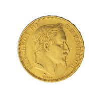 Second-Empire-50 Francs Napoléon III Tête Laurée 1867 Paris - 50 Francs-or
