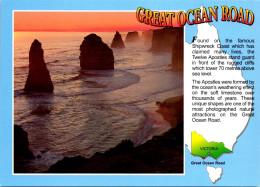 7-9-2023 (4 T 26) Australia - VIC - Great Ocean Road (with Map) 2 Postcards - Other & Unclassified