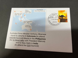 7-9-2023 (4 T 27) Australia Prime Minister Visit To Indonesia (ASEAN), Philippines (Pre. Marcos) & India (G20) - Covers & Documents