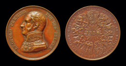 Belgium Jouvenel Jean-Baptiste Copper Medaille Bust Of Leopold I To Left - Monarchia / Nobiltà