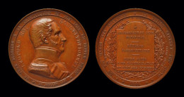 Belgium Jouvenel Adolphe-Christian Copper Medaille Bust Of Leopold I To Right - Royal / Of Nobility