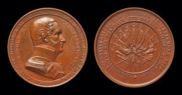 Belgium Jouvenel Adolphe-Christian Copper Medaille Bust Of Leopold I To Right - Monarquía / Nobleza