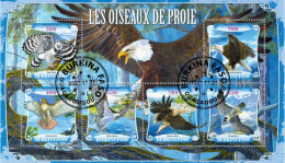 CHCT25 - Predatory Birds, Fauna, Stamp Mini Sheet, Used CTO, 2021, Burkina Faso - Burkina Faso (1984-...)