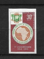 COTE D'IVOIRE 1969 BANQUE AFRICAINE DE DEVELOPPEMENT  NON DENTELE   YVERT N°288 NEUF MNH** - Côte D'Ivoire (1960-...)