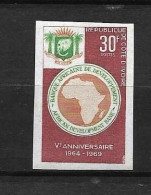 COTE D'IVOIRE 1969 BANQUE AFRICAINE DE DEVELOPPEMENT  NON DENTELE   YVERT N°288 NEUF MNH** - Côte D'Ivoire (1960-...)