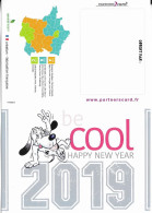 CALENDRIER 2019 - PARTNERS CARD, CHIEN BE COOL,  VOIR LES SCANNERS - Petit Format : 2001-...