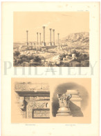 1837, LABORDE: "VOYAGE DE LA SYRIE" LITOGRAPH PLATE #54. ARCHAEOLOGY / MIDDLE EAST / SYRIA / KANAKER - Archeologia