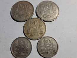 ALGERIE La Série Complète De 5  Monnaies  Toutes Les Dates ( 676 ) E - Vrac - Monnaies