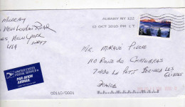 Enveloppe ETATS UNIS USA Oblitération ALBANY NY 122 12/10/2010 - Marcophilie