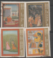 USED STAMP FROM 1996 INDIA ON Miniature Paintings Of The Seasons- RITU RANG/ SPRING.SUMMER,RAINY.WINTER - Oblitérés