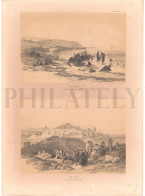 1837, LABORDE: "VOYAGE DE LA SYRIE" LITOGRAPH PLATE #83. ARCHAEOLOGY / MIDDLE EAST / SYRIA / ISRAEL / HAIFA / JAFFA - Archéologie