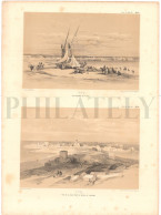 1837, LABORDE: "VOYAGE DE LA SYRIE" LITOGRAPH PLATE #86. ARCHAEOLOGY / MIDDLE EAST / SYRIA / LEBANON / TYRE - Arqueología