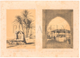 1837, LABORDE: "VOYAGE DE LA SYRIE" LITOGRAPH PLATE #89. ARCHAEOLOGY / MIDDLE EAST / SYRIA / CYPRUS / LARNACA - Archäologie