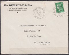 Lettre Pub  De  AUBERVILLIERS  Le 19 4 1971 Postée à 93 ST DENIS Avec Mne De CHEFFER 30c - 1967-1970 Marianne (Cheffer)