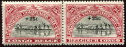 Pays : 131,1 (Congo Belge)  Yvert Et Tellier  N° :  132-A (**) Paire Horizontale - Unused Stamps