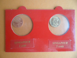 Monnaie - Sous Blister , SINGAPOUR - 1 Et 5 Cents - Singapour