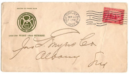 (R1) SCOTT # 329 - The Morris Bernhard Co. New York - Numeral Cancel "1 C" - N.Y.Sta. O - 1907. - 2c. 1941-1960 Storia Postale